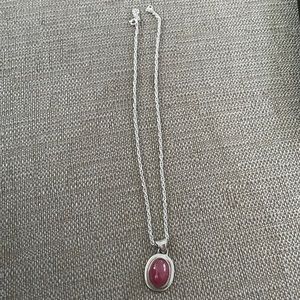 Pink oval necklace